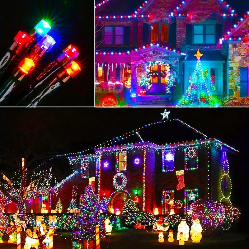 LUCES NAVIDEÑAS CON PANEL SOLAR